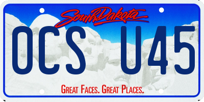 SD license plate 0CSU45