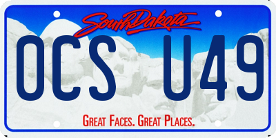 SD license plate 0CSU49