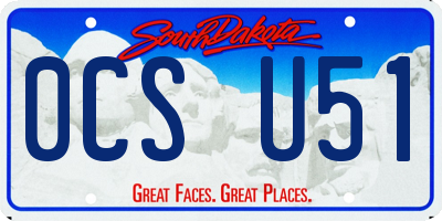 SD license plate 0CSU51