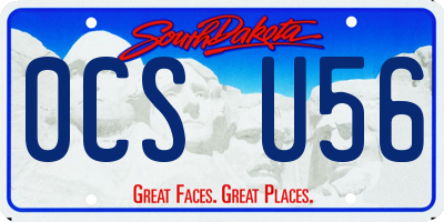 SD license plate 0CSU56