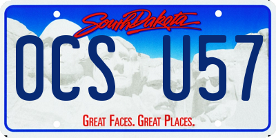 SD license plate 0CSU57