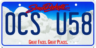 SD license plate 0CSU58