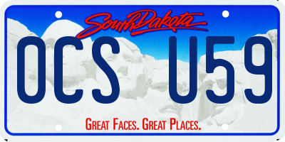 SD license plate 0CSU59