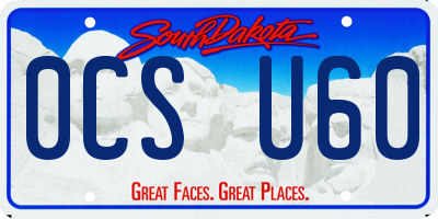 SD license plate 0CSU60