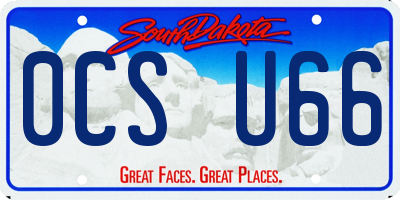 SD license plate 0CSU66