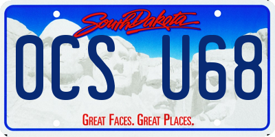 SD license plate 0CSU68