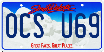 SD license plate 0CSU69
