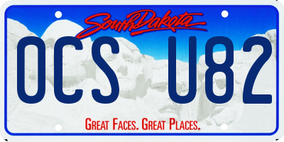 SD license plate 0CSU82
