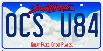SD license plate 0CSU84