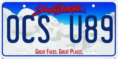 SD license plate 0CSU89