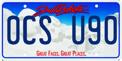 SD license plate 0CSU90