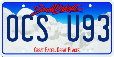SD license plate 0CSU93