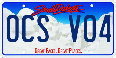 SD license plate 0CSV04
