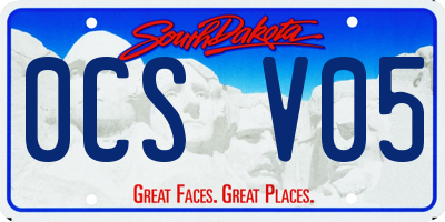 SD license plate 0CSV05