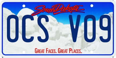 SD license plate 0CSV09