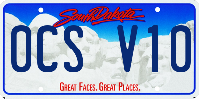 SD license plate 0CSV10