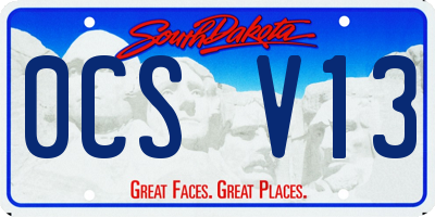 SD license plate 0CSV13