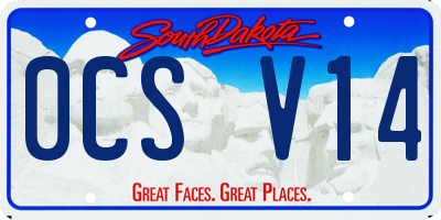 SD license plate 0CSV14
