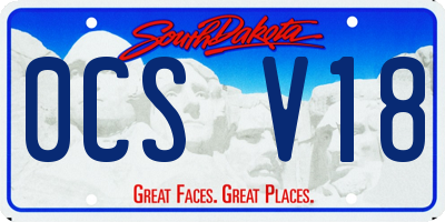 SD license plate 0CSV18