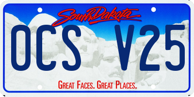 SD license plate 0CSV25