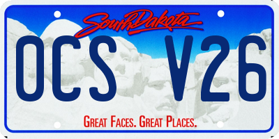SD license plate 0CSV26