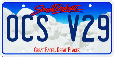 SD license plate 0CSV29