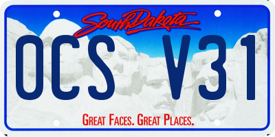 SD license plate 0CSV31