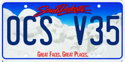 SD license plate 0CSV35