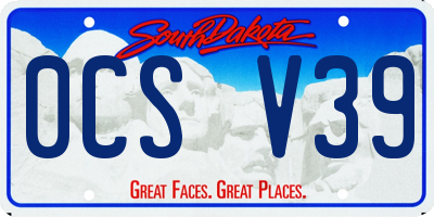 SD license plate 0CSV39