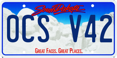 SD license plate 0CSV42