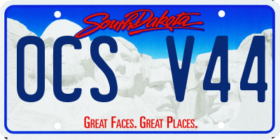 SD license plate 0CSV44