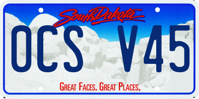 SD license plate 0CSV45