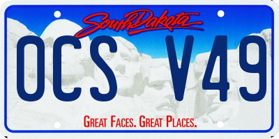 SD license plate 0CSV49