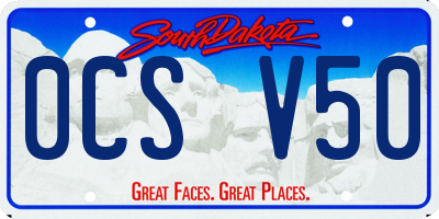 SD license plate 0CSV50