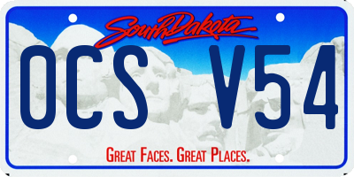 SD license plate 0CSV54