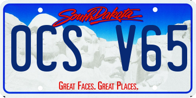 SD license plate 0CSV65