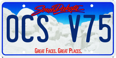 SD license plate 0CSV75