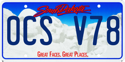 SD license plate 0CSV78