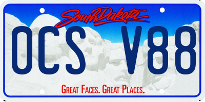 SD license plate 0CSV88