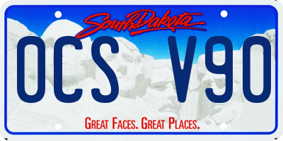 SD license plate 0CSV90