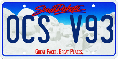 SD license plate 0CSV93
