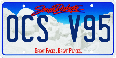 SD license plate 0CSV95