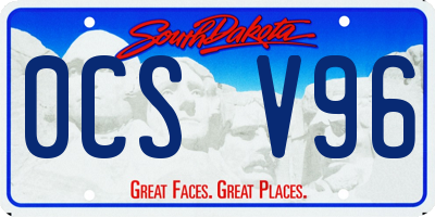SD license plate 0CSV96