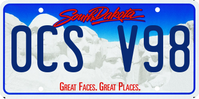 SD license plate 0CSV98