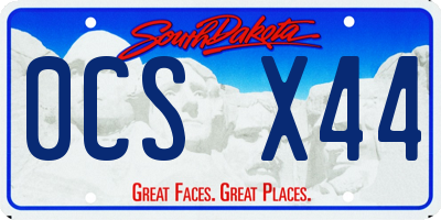 SD license plate 0CSX44