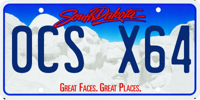 SD license plate 0CSX64