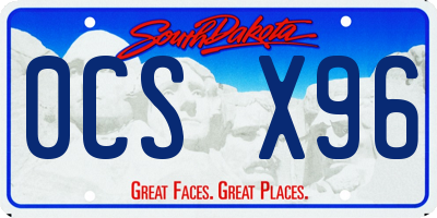 SD license plate 0CSX96