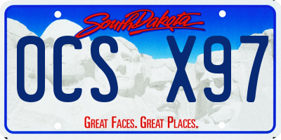 SD license plate 0CSX97