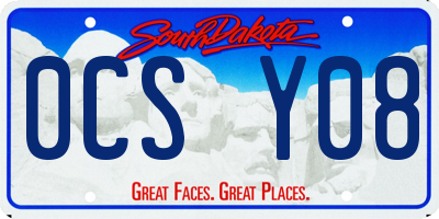 SD license plate 0CSY08