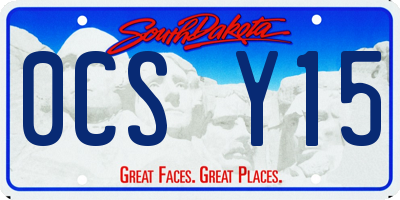 SD license plate 0CSY15